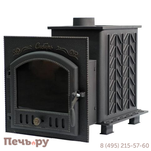 Премиальная чугунная банная печь НМК Сибирь 25 (дверка 545х545) фото