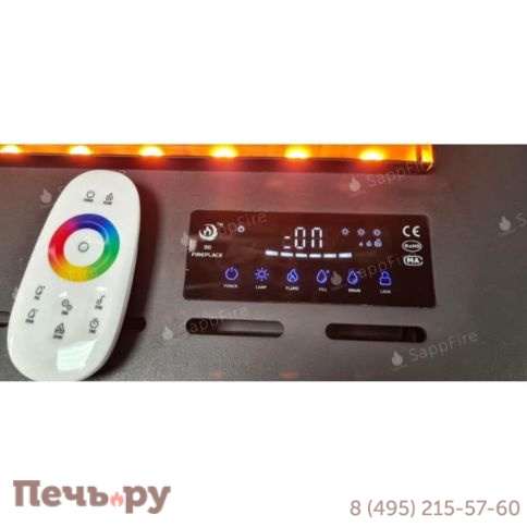 Премиальный паровой 3D электрокамин SappFire 1400 фото 11