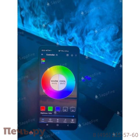 Премиальный паровой 3D электрокамин SappFire 2000 фото 9