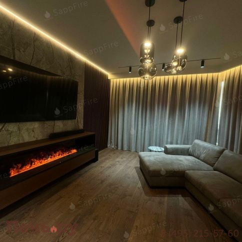 Премиальный паровой 3D электрокамин SappFire 2400 фото 3