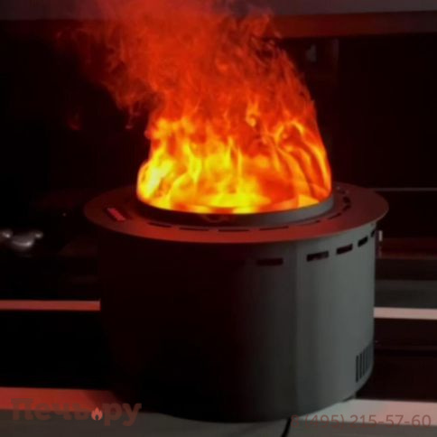 Премиальный паровой 3D электрокамин SappFire круглый 600 фото 3
