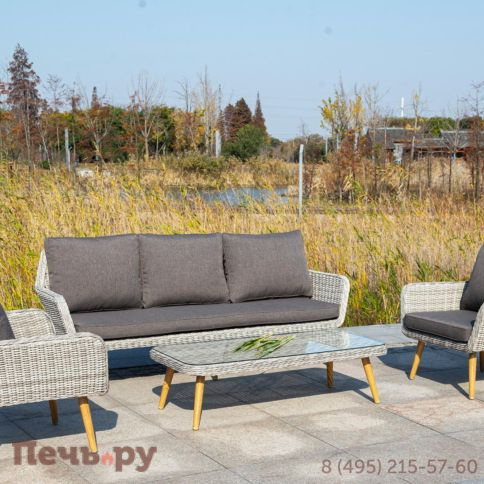 Прованс 4SiS столик журнальный из ротанга, цвет бежевый фото 4