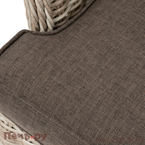 "Алиса" кресло плетеное, цвет бежевый с подушками фото 6