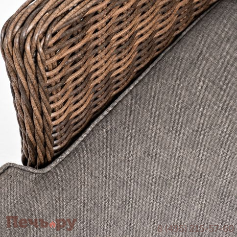 "Алиса" кресло плетеное, цвет коричневый с подушками фото 8