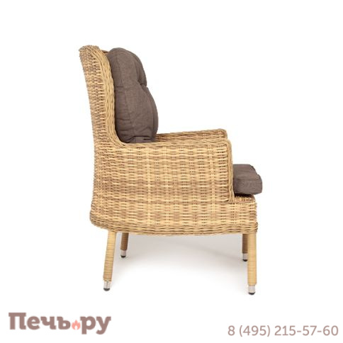 "Алиса" кресло плетеное, цвет соломенный фото 4