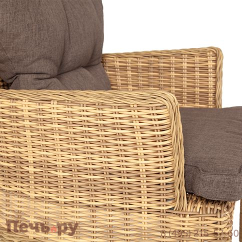 "Алиса" кресло плетеное, цвет соломенный фото 5