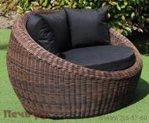 4SiS Барселона кресло из искусственного ротанга, цвет коричневый фото