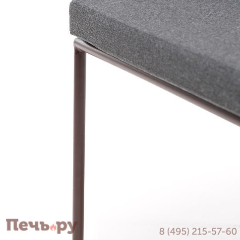 "Диего" стул плетеный из роупа, каркас из стали коричневый (RAL8016) муар, роуп коричневый круглый, ткань серая фото 9