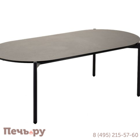 "Диего" журнальный стол из HPL 120х60 H40, каркас темно-серый (RAL7024), цвет "серый гранит" фото