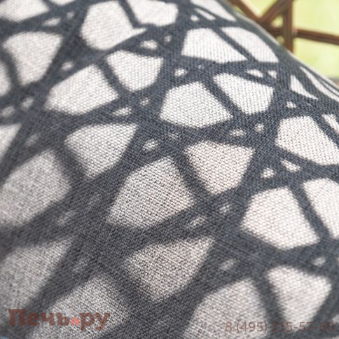 "Флоренция" подвесное кресло-кокон из искусственного ротанга, цвет соломенный с серой подушкой фото 4