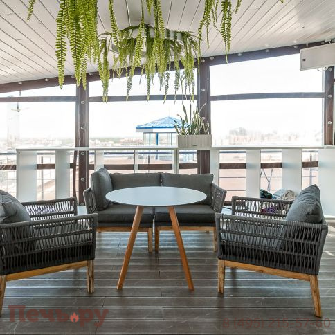 "Франческо" интерьерный стол из HPL круглый Ø90см, цвет молочный фото 7