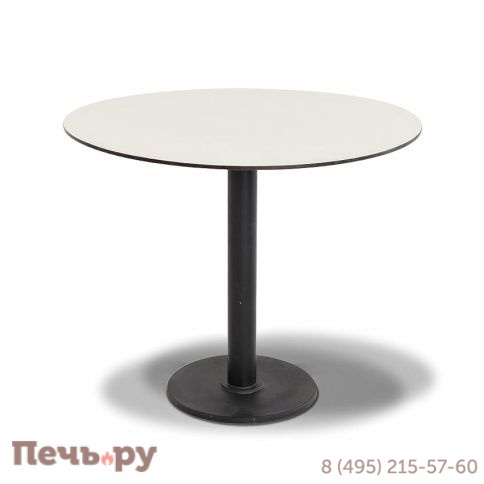 "Каффе" интерьерный стол из HPL круглый Ø70см, цвет молочный фото