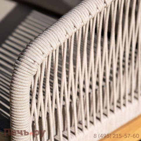 Лаунж-зона 4SiS Канны 4-местная из роупа со столиком Канны цвета дуб, основание дуб, роуп бежевый фото 13