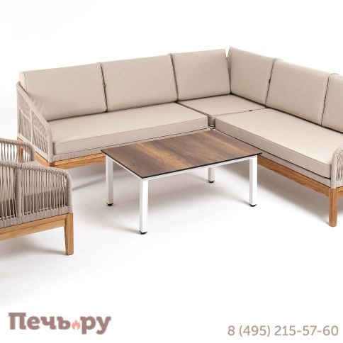 Лаунж-зона 4SiS Канны из роупа (веревки), цвет темно-серый фото 2