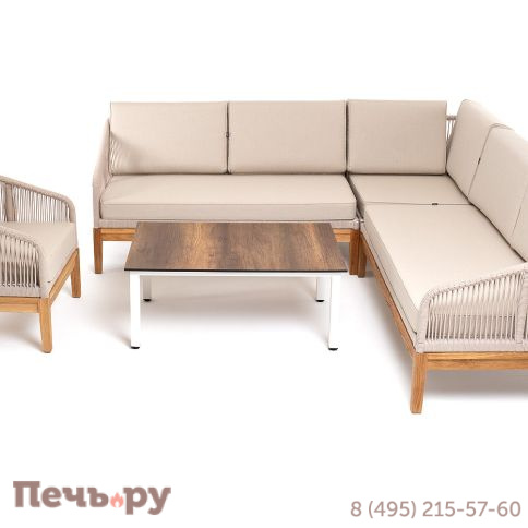 Лаунж-зона 4SiS Канны из роупа (веревки), цвет темно-серый фото 3