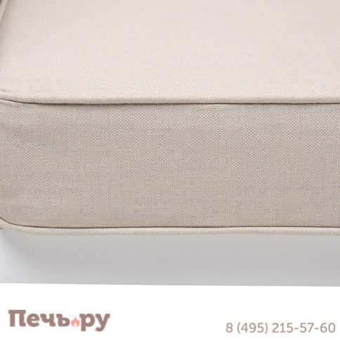 "Касабланка" диван 2-местный плетеный из роупа, каркас алюминий белый муар, роуп бежевый 20мм, ткань бежевая 15052 фото 11