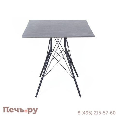 "Конте" интерьерный стол из HPL 63x63см, цвет "серый гранит" фото 2