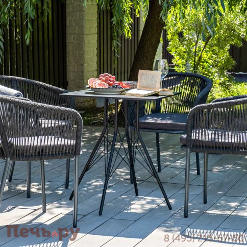 "Конте" интерьерный стол из HPL 70x70см, цвет "серый гранит" фото 5