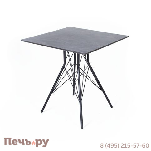 "Конте" интерьерный стол из HPL 70x70см, цвет "серый гранит" фото