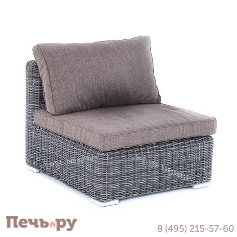 "Лунго" модуль диванный прямой с подушками, цвет графит фото 3