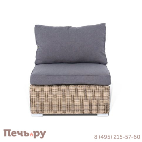 "Лунго" модуль диванный прямой с подушками, цвет соломенный фото 2