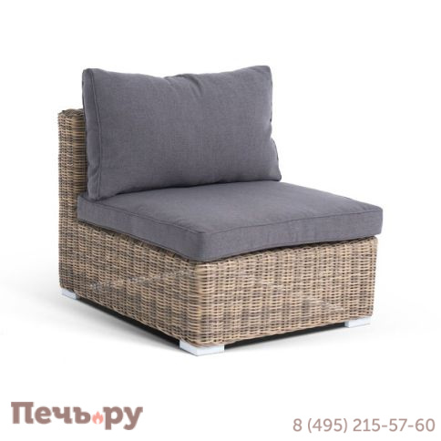 "Лунго" модуль диванный прямой с подушками, цвет соломенный фото 3