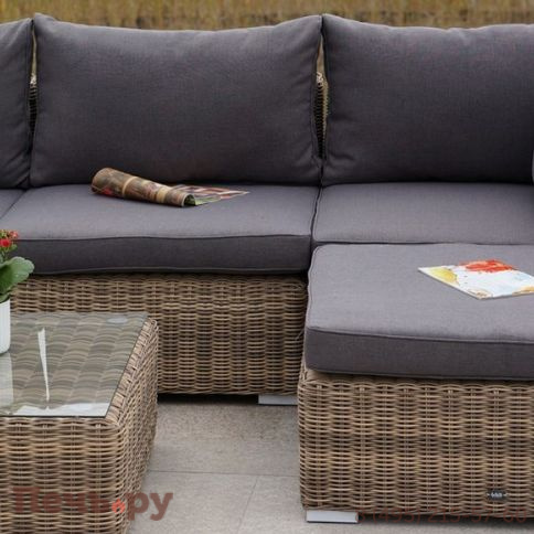 "Лунго" модуль диванный прямой с подушками, цвет соломенный фото 7