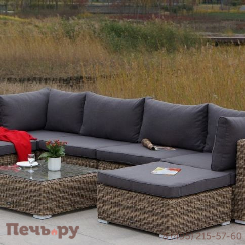 "Лунго" модуль диванный прямой с подушками, цвет соломенный фото 8