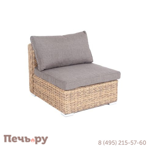 "Лунго" модуль диванный прямой с подушками, цвет соломенный (гиацинт) фото