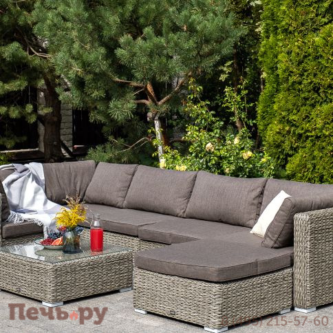 "Лунго" модуль диванный угловой с подушками, цвет серый (гиацинт) фото 10