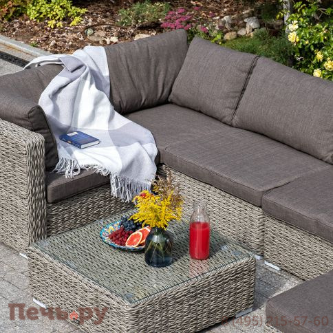 "Лунго" модуль диванный угловой с подушками, цвет серый (гиацинт) фото 12