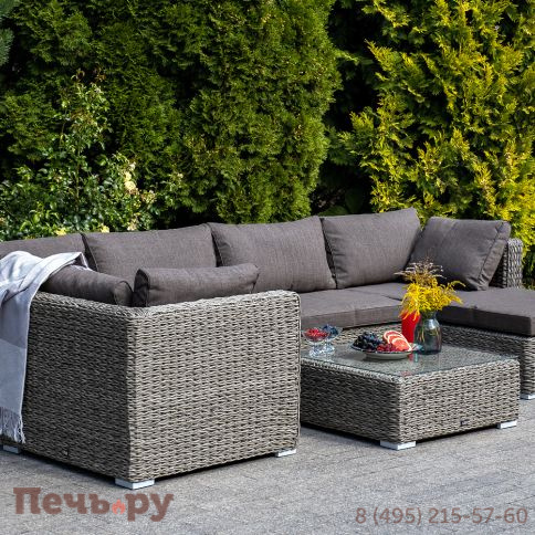 "Лунго" модуль диванный угловой с подушками, цвет серый (гиацинт) фото 16