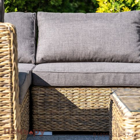 "Лунго" модуль диванный угловой с подушками, цвет соломенный (гиацинт) фото 13