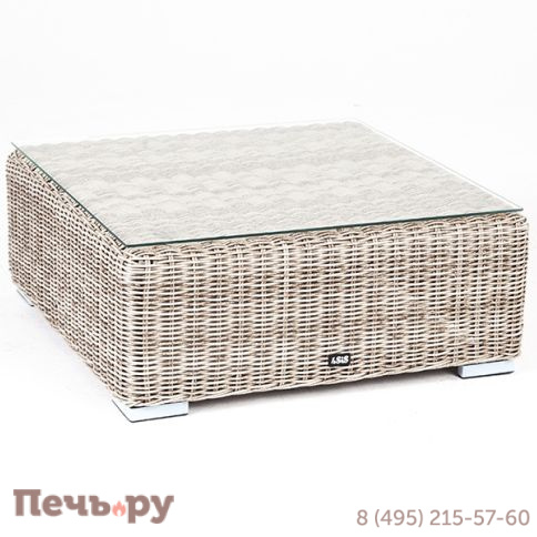 "Лунго" журнальный столик плетеный, цвет бежевый фото 3