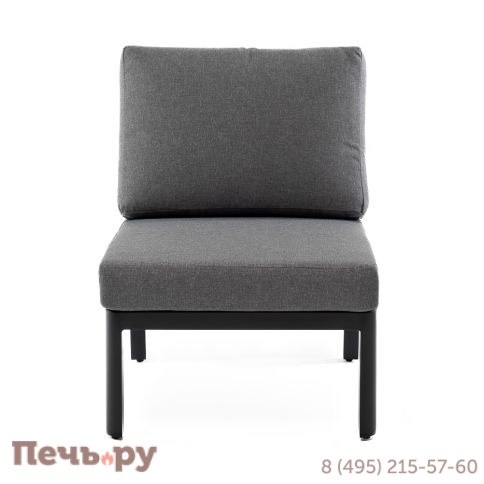 "Париж" модуль диванный алюминиевый центральный, цвет серый фото 2