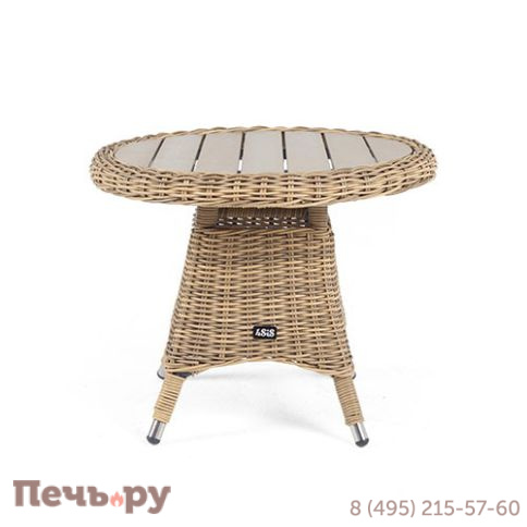 Равенна 4SiS кофейный стол из искусственного ротанга, цвет соломенный фото 2