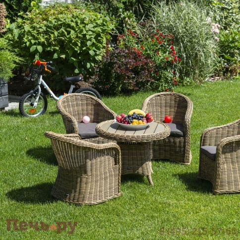 Равенна 4SiS кофейный стол из искусственного ротанга, цвет соломенный фото 8