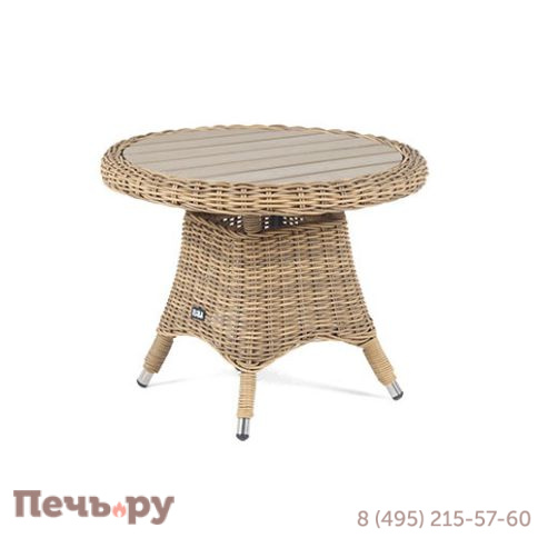 Равенна 4SiS кофейный стол из искусственного ротанга, цвет соломенный фото