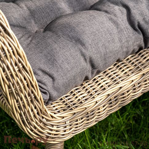 "Толедо" кресло плетеное с подушками, цвет соломенный фото 11