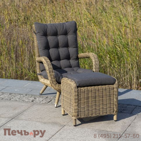 "Толедо" кресло плетеное с подушками, цвет соломенный фото 6