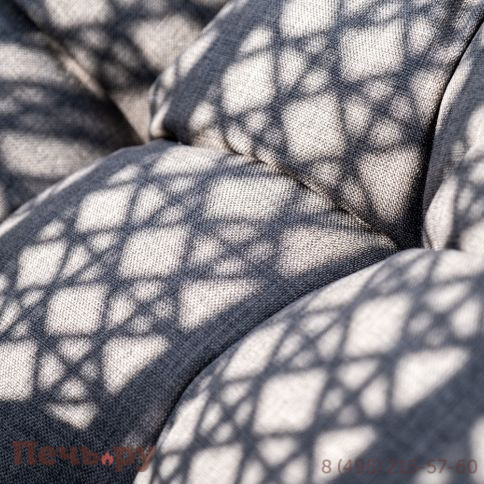 "Виши" подвесное кресло-кокон из искусственного ротанга, цвет коричневый с серо-коричневой подушкой фото 7