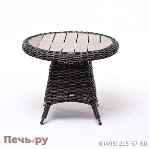 Равенна 4SiS кофейный стол из искусственного ротанга, цвет графит фото 2