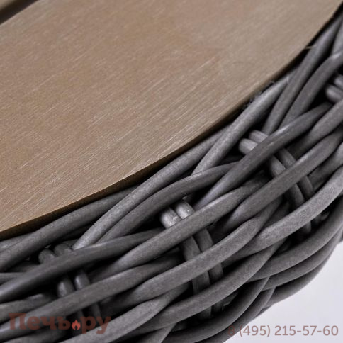 Равенна 4SiS кофейный стол из искусственного ротанга, цвет графит фото 6