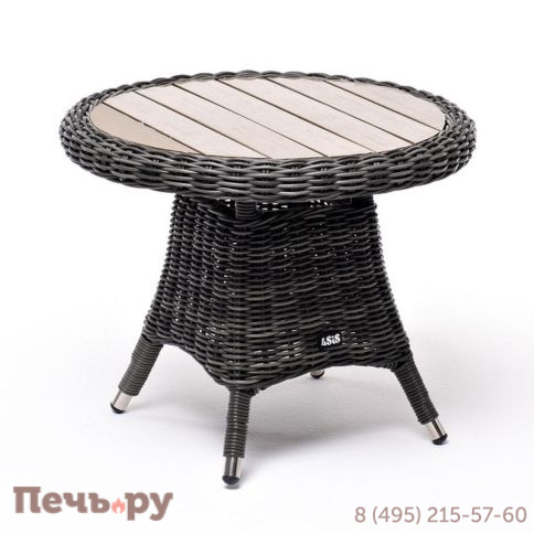 Равенна 4SiS кофейный стол из искусственного ротанга, цвет графит фото