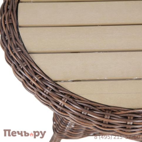 Равенна 4SiS кофейный стол из искусственного ротанга, цвет коричневый фото 3