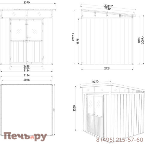 Садовое строение из ДПК Gardeck 7х7 (4.24 кв.м) фото 6