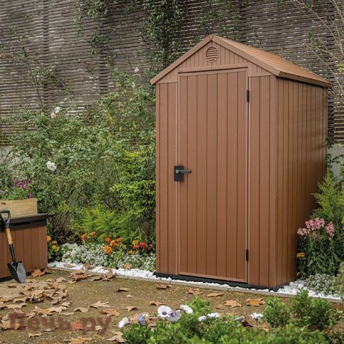 Сарай Keter "Дарвин 4х4" (размеры 118 х 117 см), коричневый фото 3