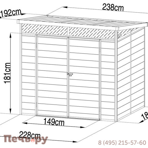 Сарай пластиковый Gardeck Artisan 4.5 м2 (2.38 x 1.91 м) фото 5