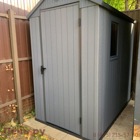 Сарай Keter "Дарвин 4х6" (размеры 118 х 184 см), серый фото 3