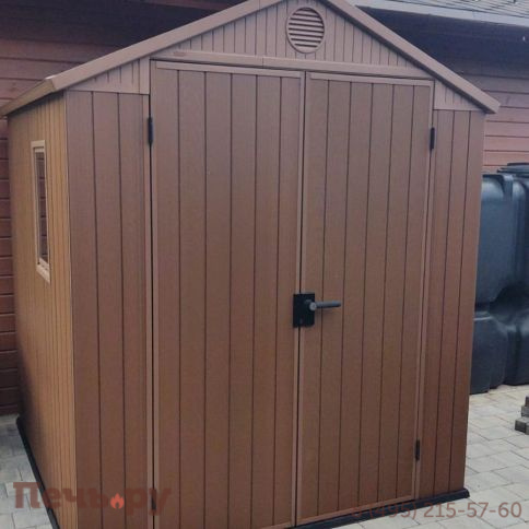 Сарай Keter "Дарвин 6х6" (размеры 183 х 182 см), коричневый фото 3